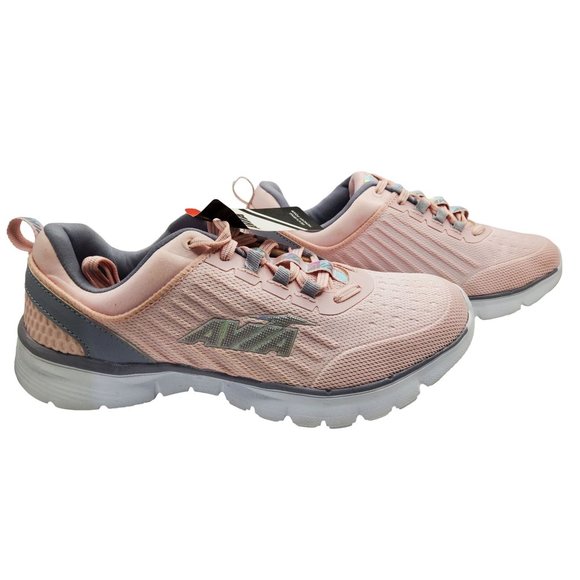 new with tags avia womens memory foam pink lace up fashion sneakers. - Picture 4 of 6